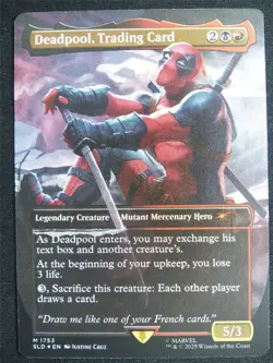 Deadpool Trading Card Borderless Foil - SLD - Mtg Card #4OW - Image 1