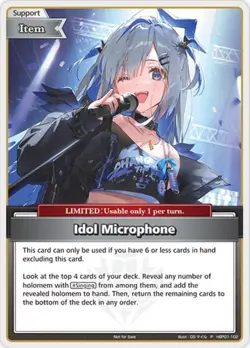 Hololive OFFICIAL CARD GAME Promos - Idol Microphone (P) (hBP01-102) NM - Image 1