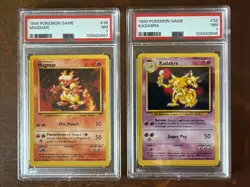 1999 Pokemon Base Set Lot Of 2 Graded Cards - Magmar and Kadabra - PSA 7 - Image 1