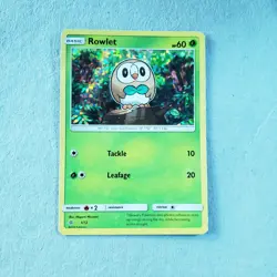 Rowlet 1/12 Mcdonald’s Promo Holo Pokemon Card - Image 1