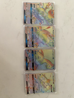 Pokemon TCG 4CARD LOT, Hoopa GX/Lapras GX/Wishiwashi GX/Buzzwole GX/RAINBOW RARE - Image 1