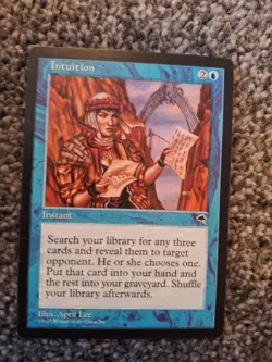 Intuition Tempest Magic the Gathering rare card - Image 1
