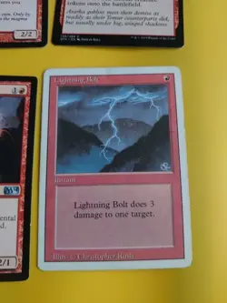 Dragon Fodder, Anger, Lightning bolt -revised,YOung Pyromancer MTG 4 Card. - Image 4