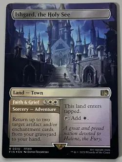 MTG Final Fantasy Ishgard, the Holy See Land - Town RARE FOIL #0310 - Image 1