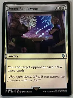 MTG Final Fantasy Commander Secret Rendezvous Sorcery UNCOMMON FOIL #0219 - Image 1
