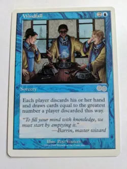 Lot.of 2-MTG "Windfall"- Urza's Saga/Battle Royale, Regular Uncommon, NM - Image 4