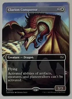 MTG Tarkir: Dragonstorm Clarion Conqueror Creature - Dragon RARE FOIL #0377 - Image 1