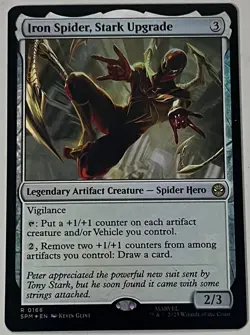 MTG Marvel’s Spider-Man Iron Spider Legendary Artifact Creature RARE FOIL #0166 - Image 1