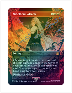 1x Nibelheim Aflame, Foil, Borderless Art, Magic the Gathering, MTG NM - Image 1