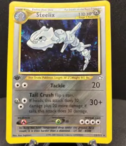 Steelix 15/111 - 1st Edition Neo Genesis Holo Rare Pokemon TCG LP - Image 1