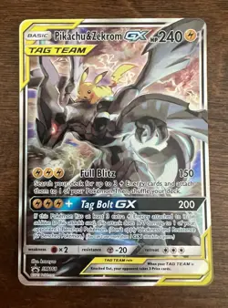 Pokemon TCG: Pikachu & Zekrom GX Promo Sun & Moon SM168 NM - Image 1