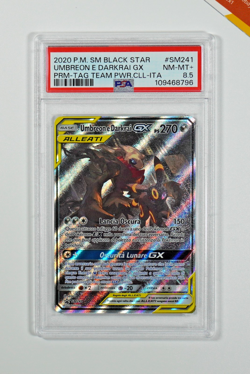 Pokemon PSA 8.5 Umbreon Darkrai #SM241 Full Art Tag Team Promo 2020 Italiano - Image 1