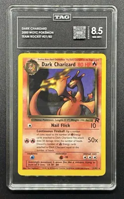 Pokemon TCG Dark Charizard 21/82 TAG 8.5 NM MT+ - Image 3