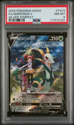 Pokemon PSA 8 Serperior V #TG13 Trainer Gallery Silver Tempest 2022 English - Image 2