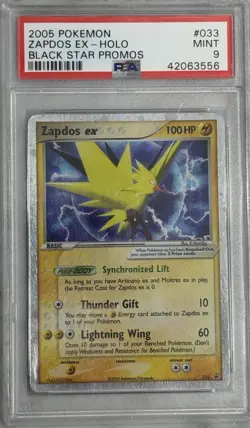 2005 Pokemon Black Star Promo Zapdos ex Holo #033 PSA 9 Mint EX Ruby Sapphire - Image 1