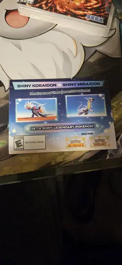 Shiny Miraidon Koraidon Code GameStop Pokemon Promo NM Not Scratched - Image 1