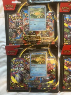 Pokemon TCG Mega Evolution Blister Pack Of 3 Lot Of 5, 4 Psyduck & 1 Golduck - Image 1