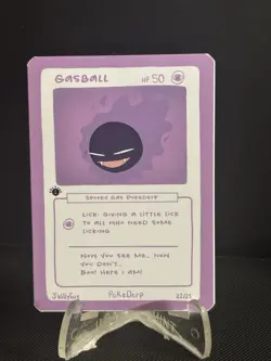 Gasball (Gastly) 22/25 - 1st Edition Pokederp First Print Fan Art - Pokemon #X - Image 1