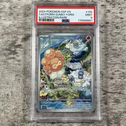 2024 Pokemon Surging Sparks Castform Sunny Form IR #195/191 Mint PSA 9 Mint - Image 1