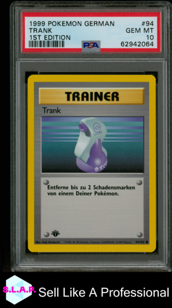 TRANK 1ST EDITION POKEMON GERMAN 1999 94 PSA 10 - Image 1