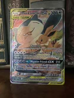 Pokemon Eevee & Snorlax GX Team Up TCG SM169 Holo Promo Ungraded - Image 3