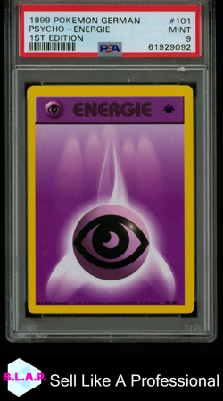 PSYCHO-ENERGIE 1ST EDITION POKEMON GERMAN 1999 101 PSA 9 - Image 1