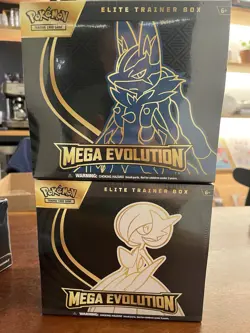 Pokemon TCG Mega Evolution Elite Trainer Box Set (Gardevoir & Lucario) - Sealed - Image 1