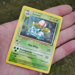 Pokemon Ivysaur 30/102 BS Base Set Unlimited LP/NM - Image 3