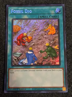 Yu-Gi-Oh! TCG Fossil Dig RA01-EN053 Secret Rare 1st Edition Near Mint - Image 1