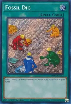 Fossil Dig RA01-EN053 Secret Rare 1st Edition NM Yugioh DNA GAMES - Image 1