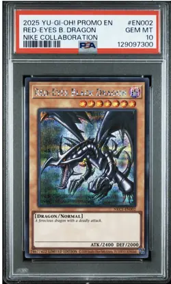 PSA 10 YU-GI-OH! NIKE NKC1-EN002 RED-EYES BLACK DRAGON PROMO 2025 US SELLER - Image 1