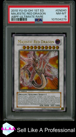 MAJESTIC RED DRAGON YUGIOH ULTIMATE RARE ABPF 40 2010 ENGLISCH PSA 8 - Image 1