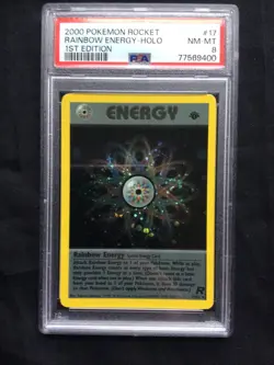 Pokemon Cards: 1st Edition Team Rocket Rare Holo: Rainbow Energy 17/82: PSA 8 - Image 2