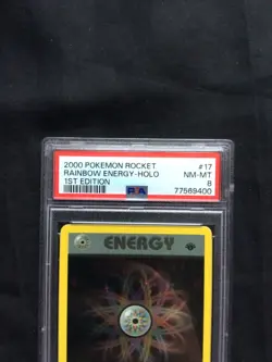 Pokemon Cards: 1st Edition Team Rocket Rare Holo: Rainbow Energy 17/82: PSA 8 - Image 3