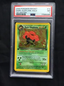Pokemon Cards: 1st Edition Team Rocket Rare Holo: Dark Vileplume 13/82: PSA 7 - Image 2
