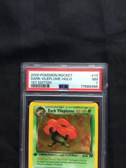 Pokemon Cards: 1st Edition Team Rocket Rare Holo: Dark Vileplume 13/82: PSA 7 - Image 3