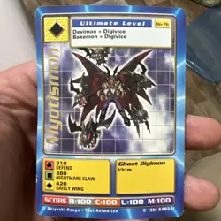 DIGIMON GOLD MYOTISMON 1999 BANDAI CARD # BO-76 - Image 1