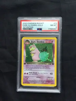 Pokemon Cards: 1st Edition Team Rocket Rare Holo: Dark Slowbro 12/82: PSA 8 - Image 1