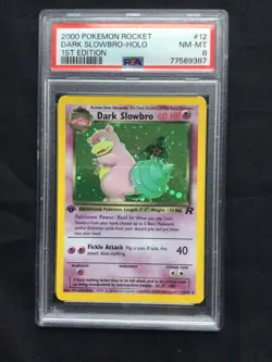 Pokemon Cards: 1st Edition Team Rocket Rare Holo: Dark Slowbro 12/82: PSA 8 - Image 2