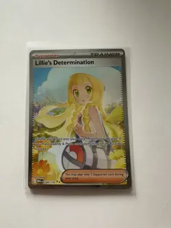 Lillie’s Determination SIR 184/132 Secret Rare Pokemon Card (Mega Evolution) - Image 1