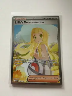 Lillie’s Determination SIR 184/132 Secret Rare Pokemon Card (Mega Evolution) - Image 2