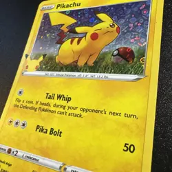 Pikachu 25th Anniversary Card SWSH039 HOLO Promo Pokemon General Mills PACK FRSH - Image 3
