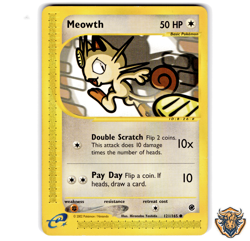 Pokemon Card Expedition Base Meowth 121/165 E Series 2002 NM+ NP sb1 - Image 1