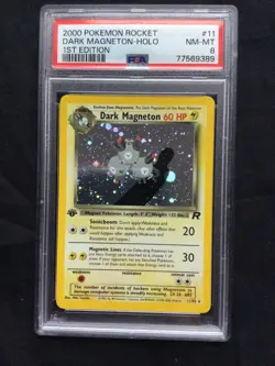 Pokemon Cards: 1st Edition Team Rocket Rare Holo: Dark Magneton 11/82: PSA 8 - Image 2