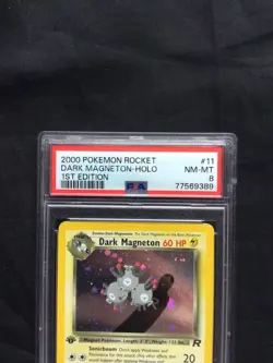 Pokemon Cards: 1st Edition Team Rocket Rare Holo: Dark Magneton 11/82: PSA 8 - Image 3