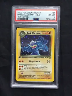 Pokemon Cards: 1st Edition Team Rocket Rare Holo: Dark Machamp 10/82: PSA 8 - Image 2