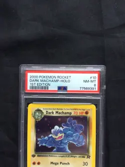 Pokemon Cards: 1st Edition Team Rocket Rare Holo: Dark Machamp 10/82: PSA 8 - Image 3
