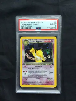 Pokemon Cards: 1st Edition Team Rocket Rare Holo: Dark Hypno 9/82: PSA 8 - Image 1