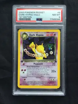 Pokemon Cards: 1st Edition Team Rocket Rare Holo: Dark Hypno 9/82: PSA 8 - Image 2