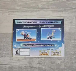 Pokemon Scarlet and Violet Shiny Koraidon OR Miraidon Gamestop Promo Card Code - Image 1